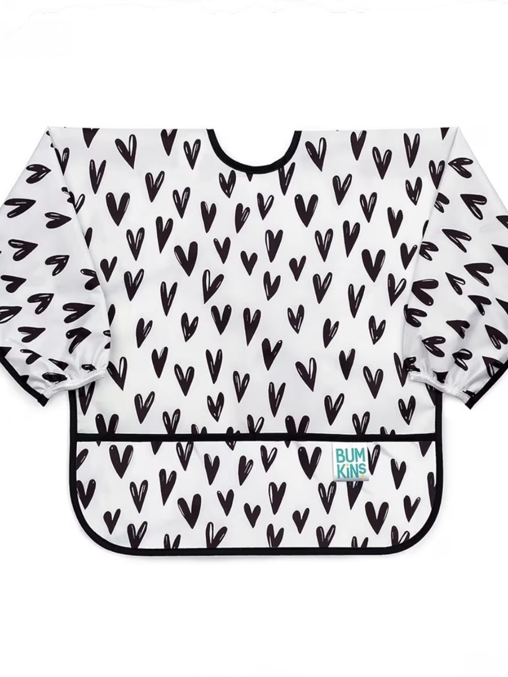 Bumkins Baby and Toddler Long Sleeve Bib Back Heart Print 6-24 Months